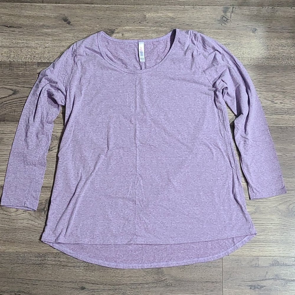 Solid Heathered Purple Large LuLaRoe Lynnae